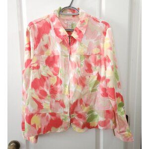 JM Collection Women's Lightweight  Long Sleeve‎  Stretch Jacket Size 14